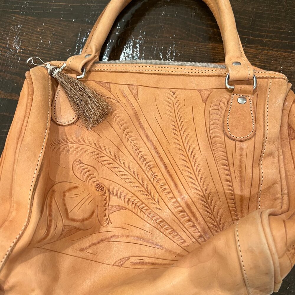 Grant's Naturals Cowhide Satchel - Picture 3 of 7